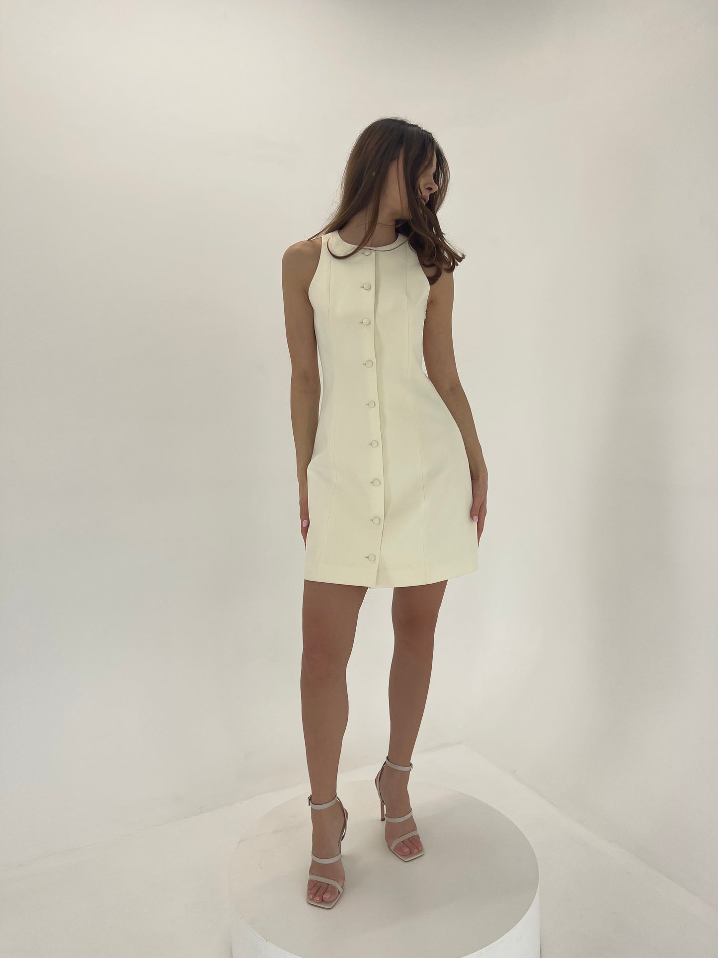 Lily Mini Dress in Creme